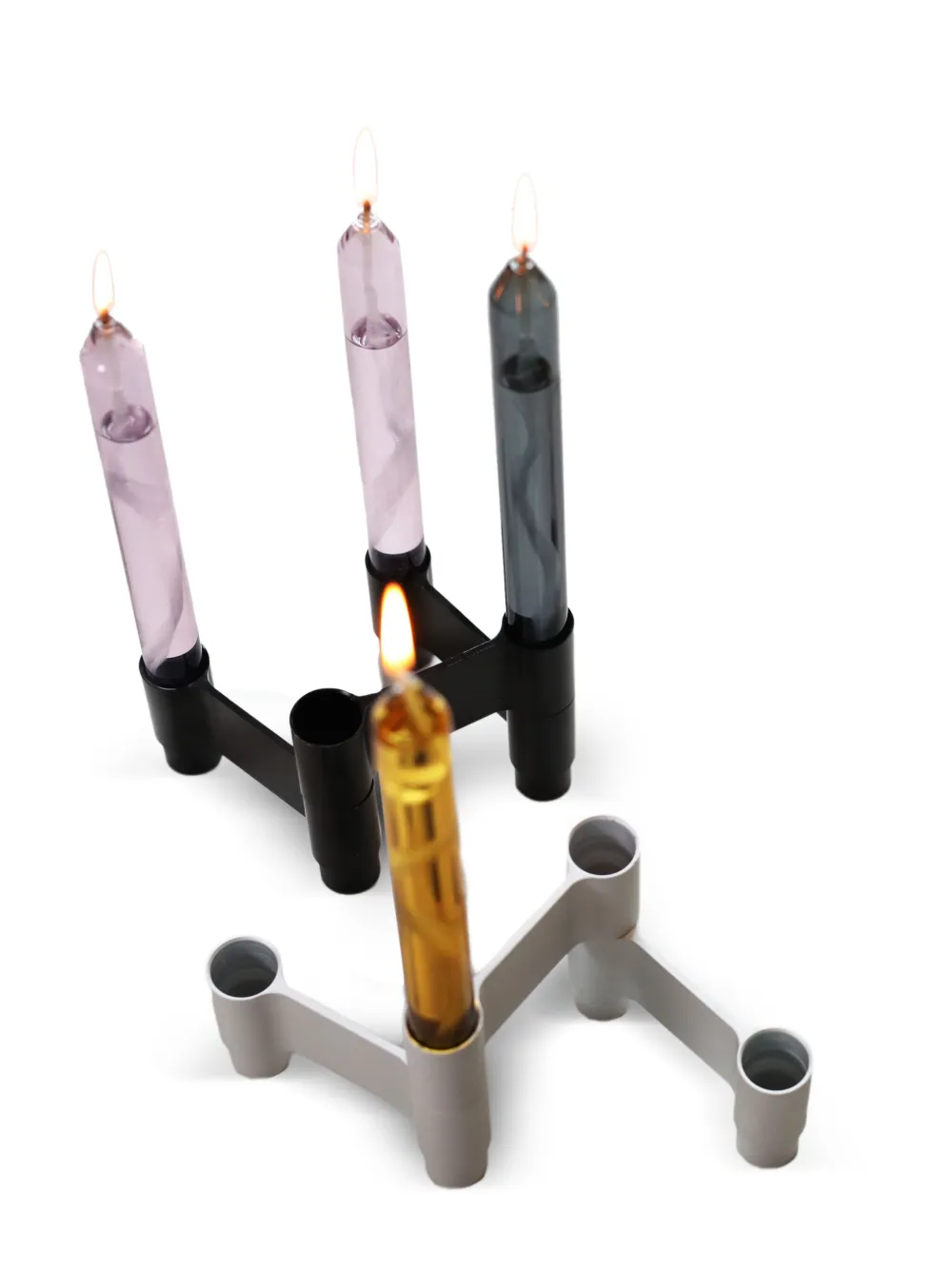 Studio About Link Four-candle Holder In Black