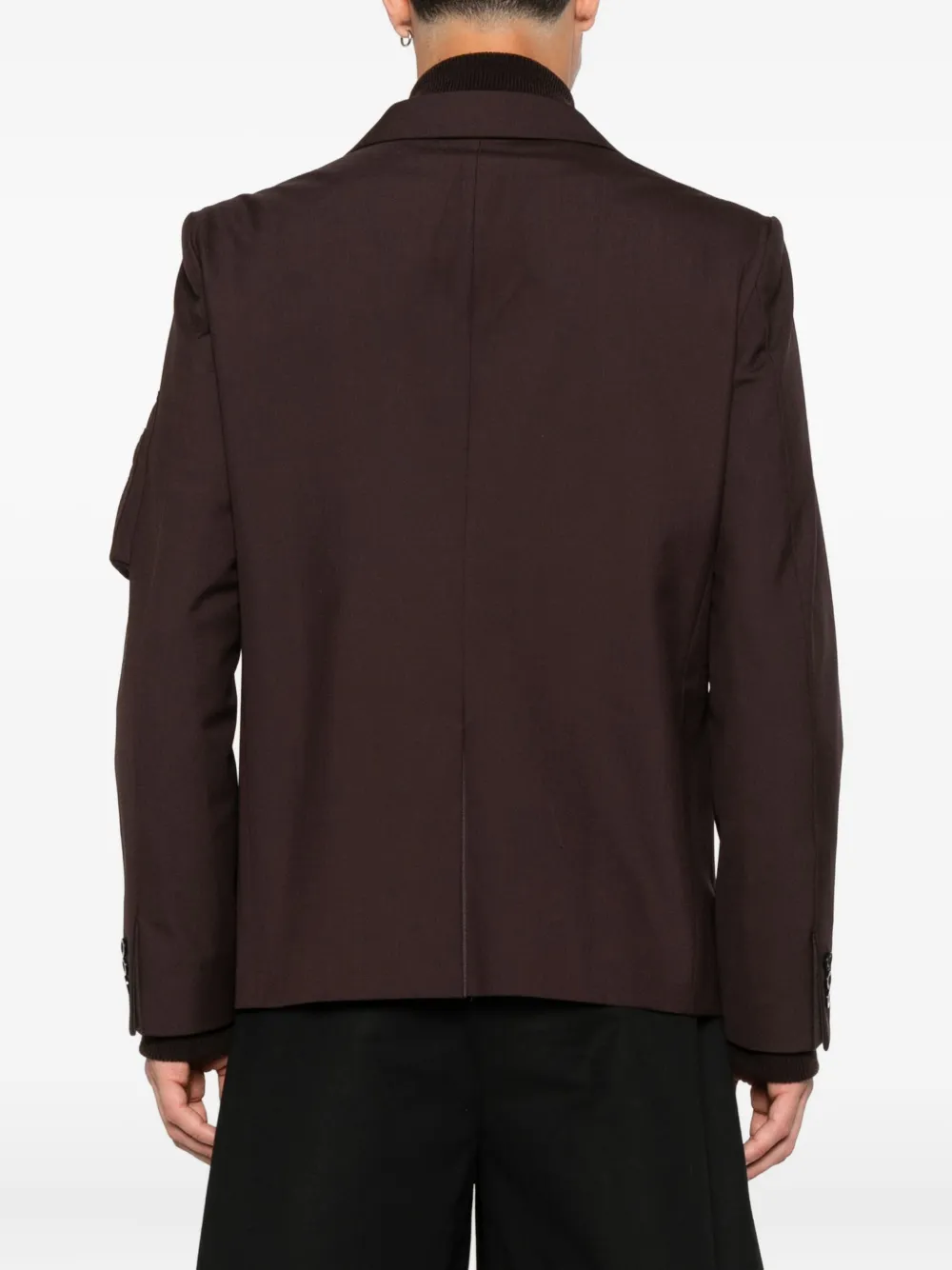 sacai Blazer met ritsdetail Bruin