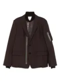 sacai zip-detail blazer - Brown