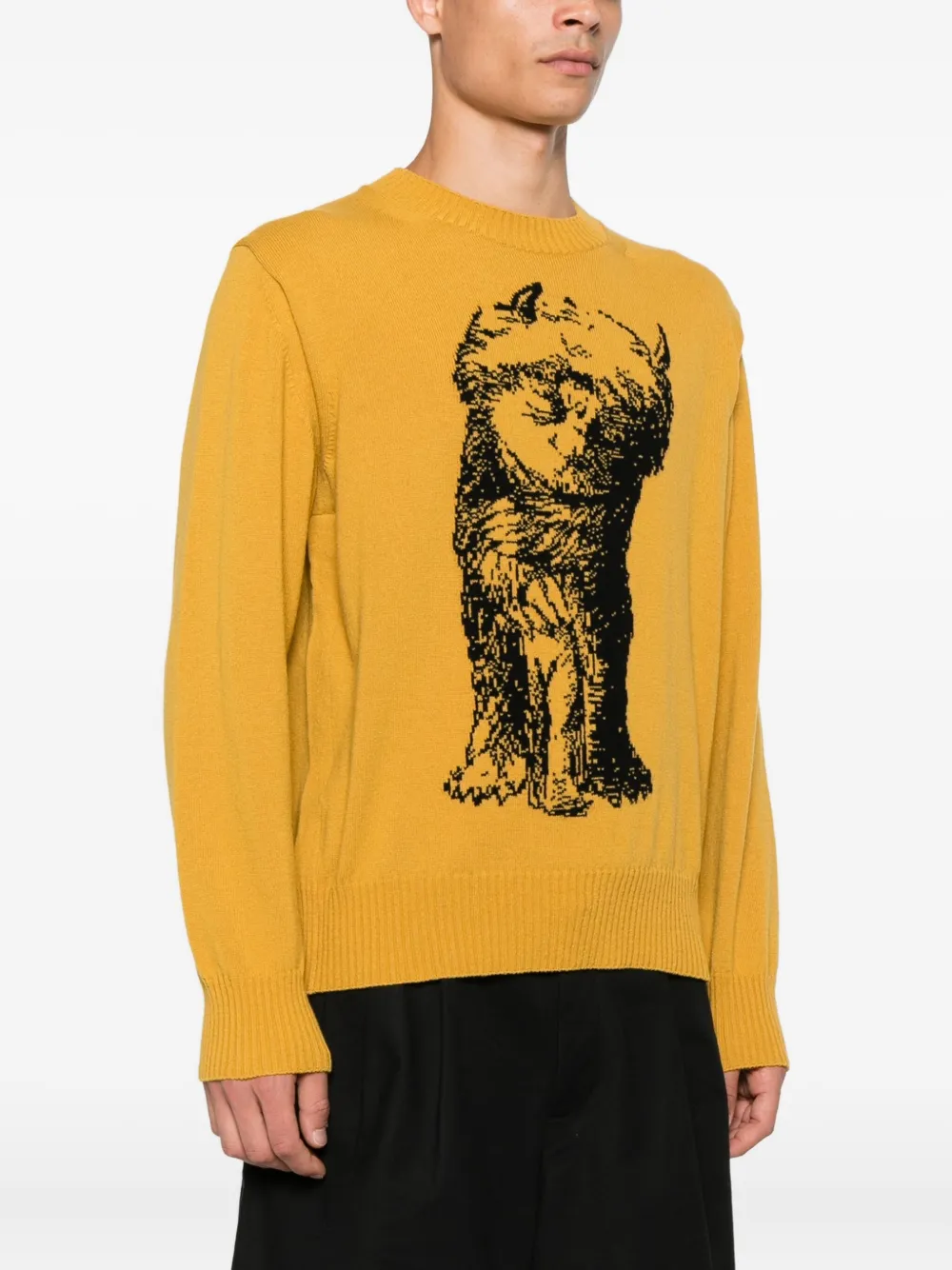 sacai Sweater met ronde hals Geel