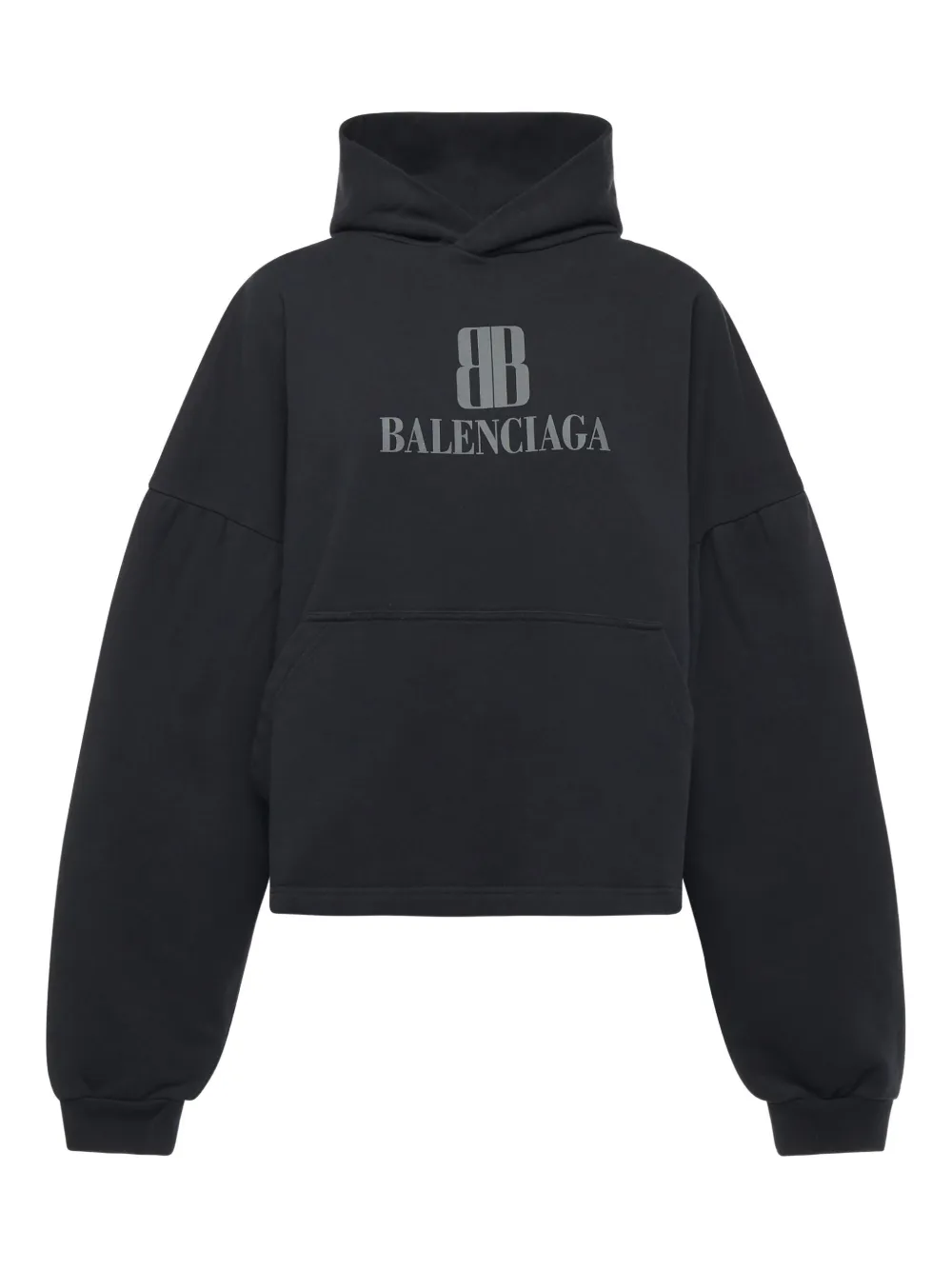 Balenciaga Hoodie met logoplakkaat Zwart