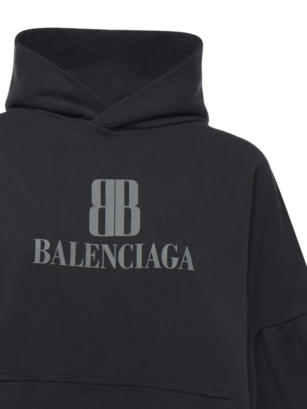Balenciaga Hoodie met logoplakkaat Zwart