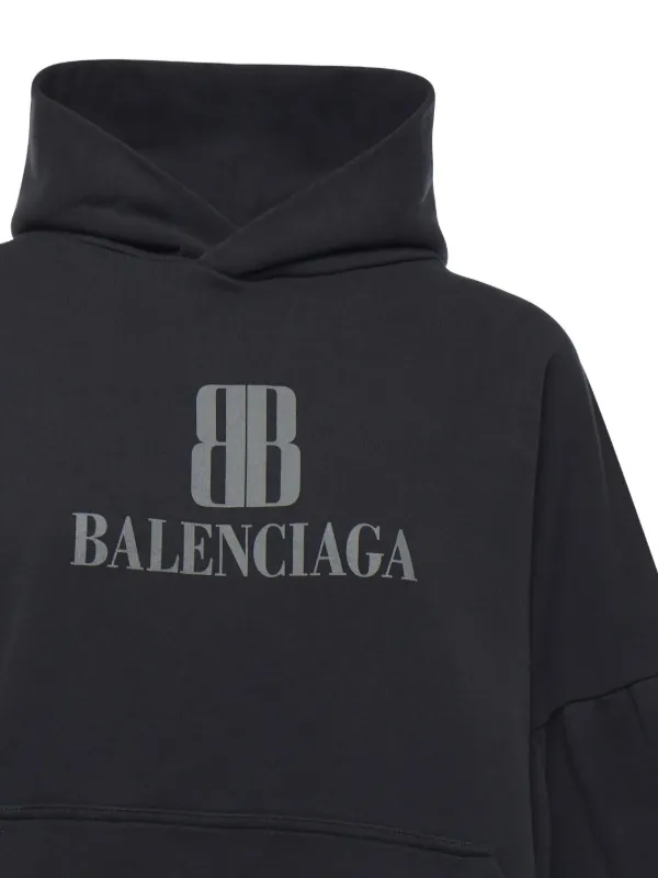 Balenciaga ロゴプレート パーカー | ブラック | FARFETCH JP