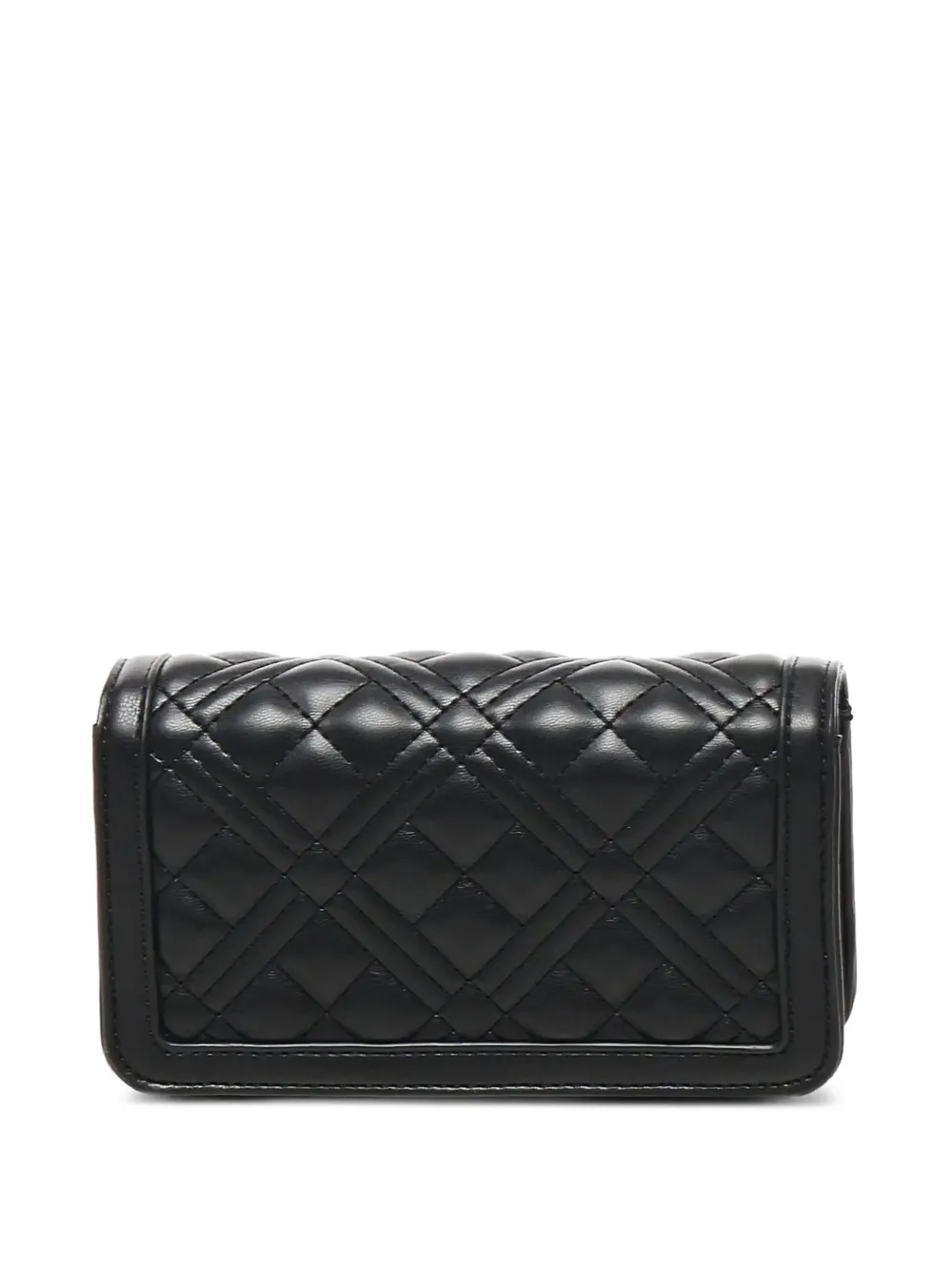 Love Moschino Gewatteerde crossbodytas met ketting Zwart