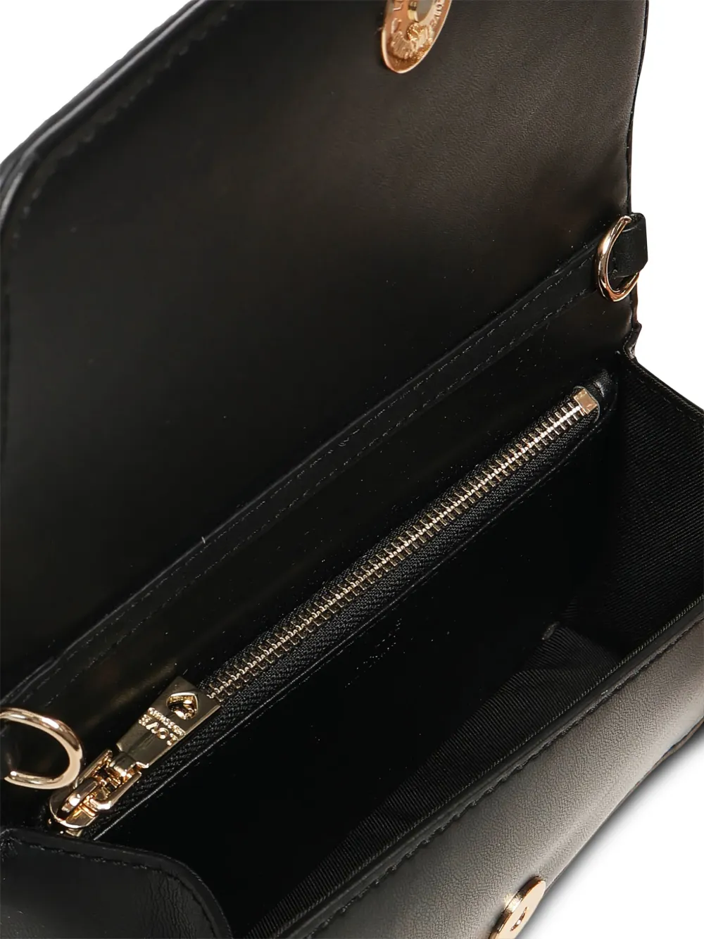 Love Moschino Gewatteerde crossbodytas met ketting Zwart
