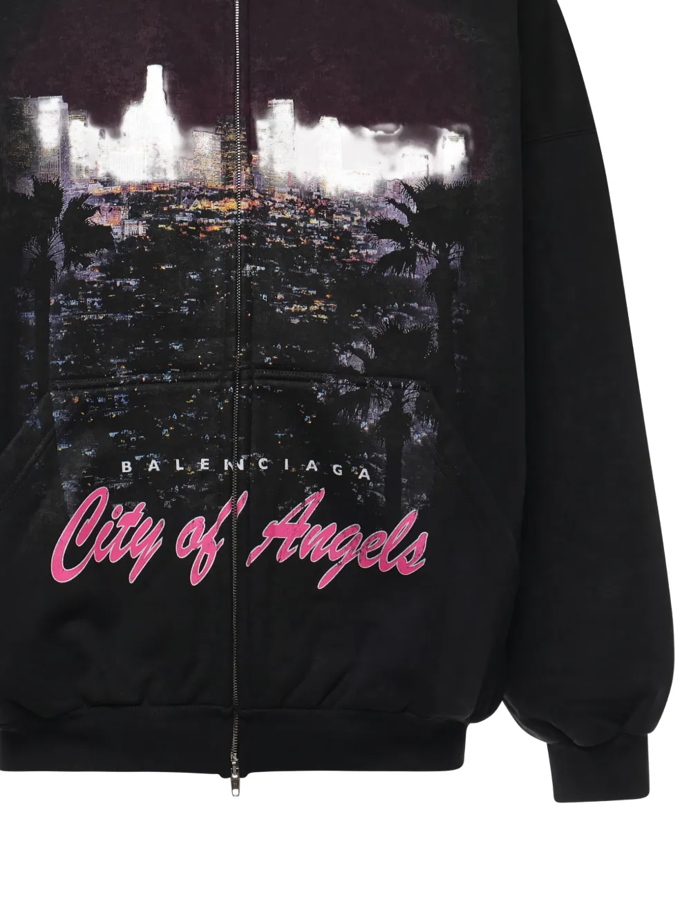 Balenciaga zip-up hoodie Zwart
