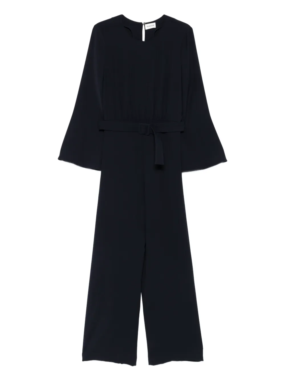 P.A.R.O.S.H. Jumpsuit met ceintuur en klokmouwen Blauw