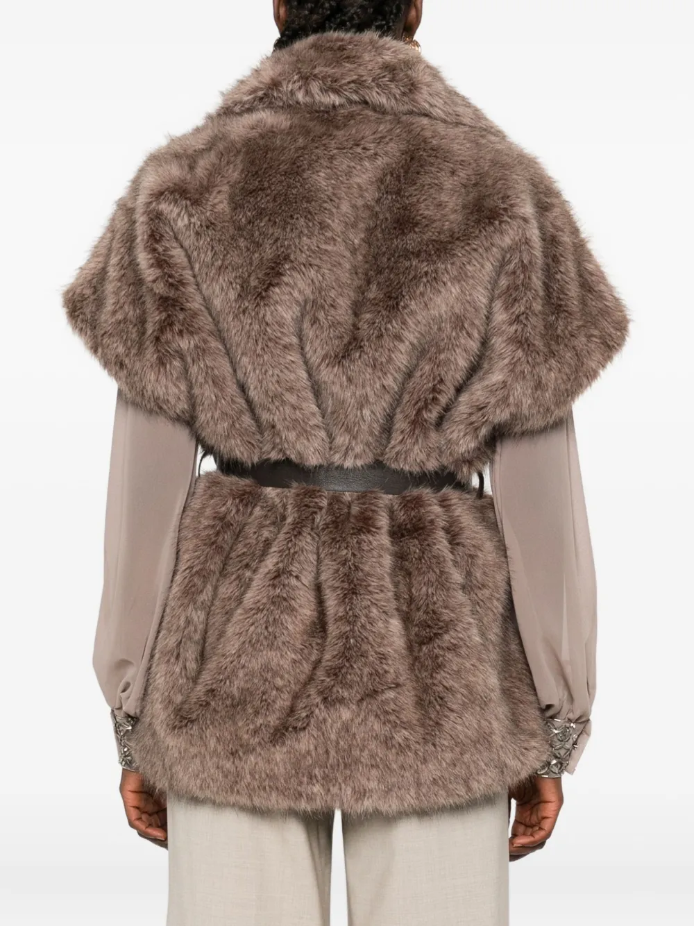 P.A.R.O.S.H. ceintuur gilet Bruin