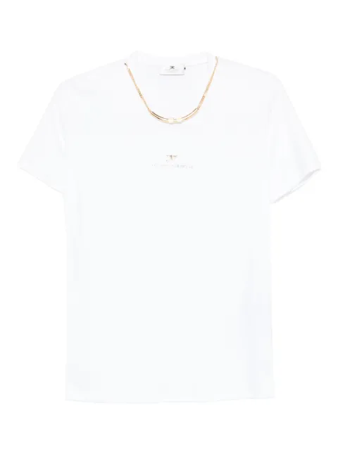 Elisabetta Franchi chain-embellished cotton T-shirt