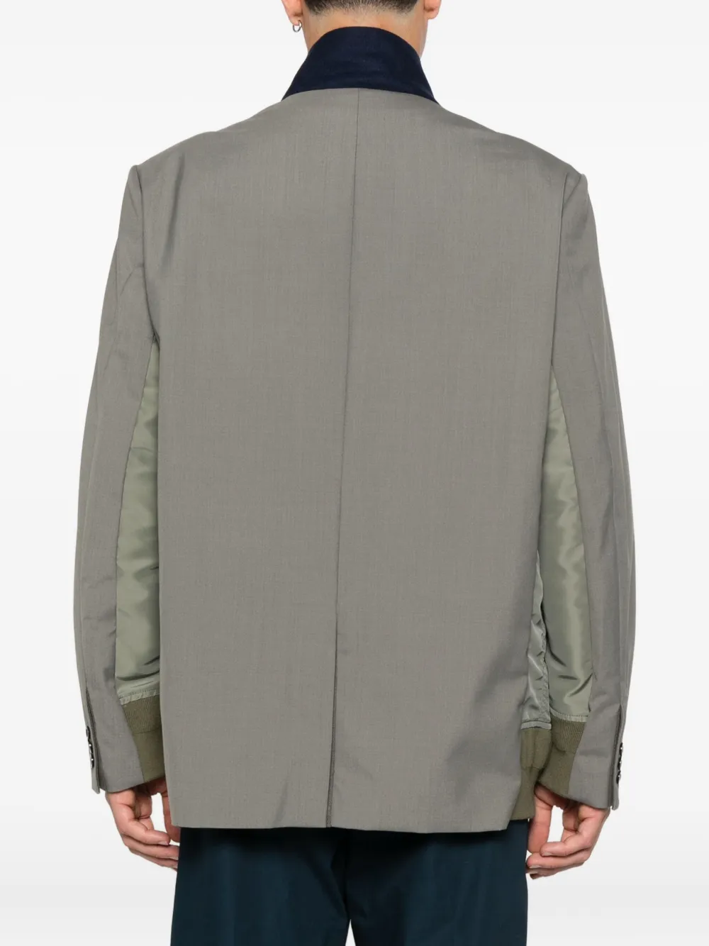 sacai Jack met vlakken en rits Groen