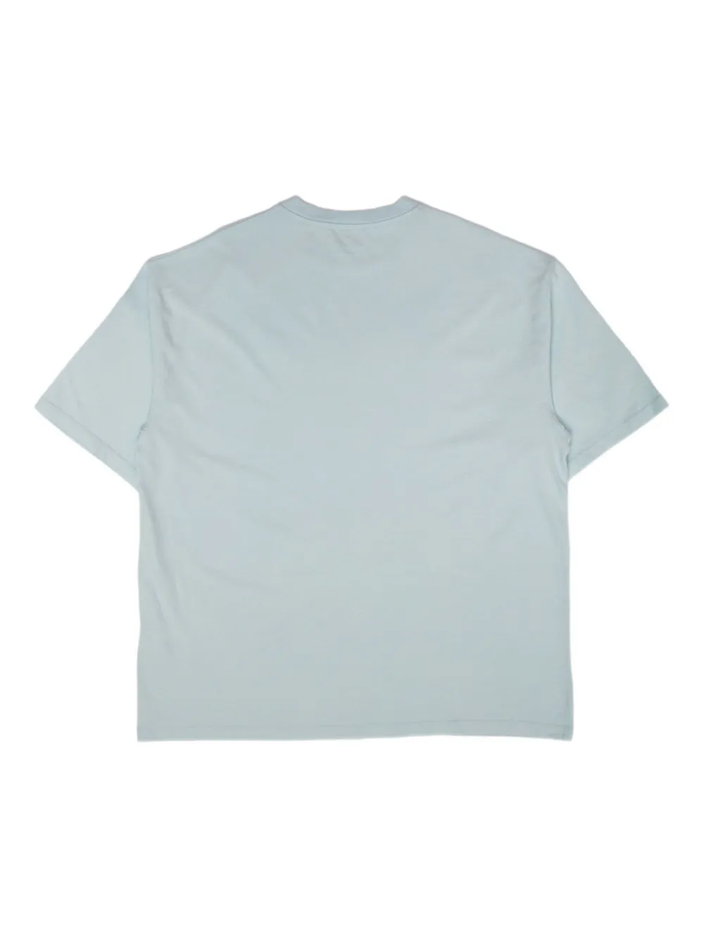 Maison Kitsuné logo-embroidered T-shirt Blauw