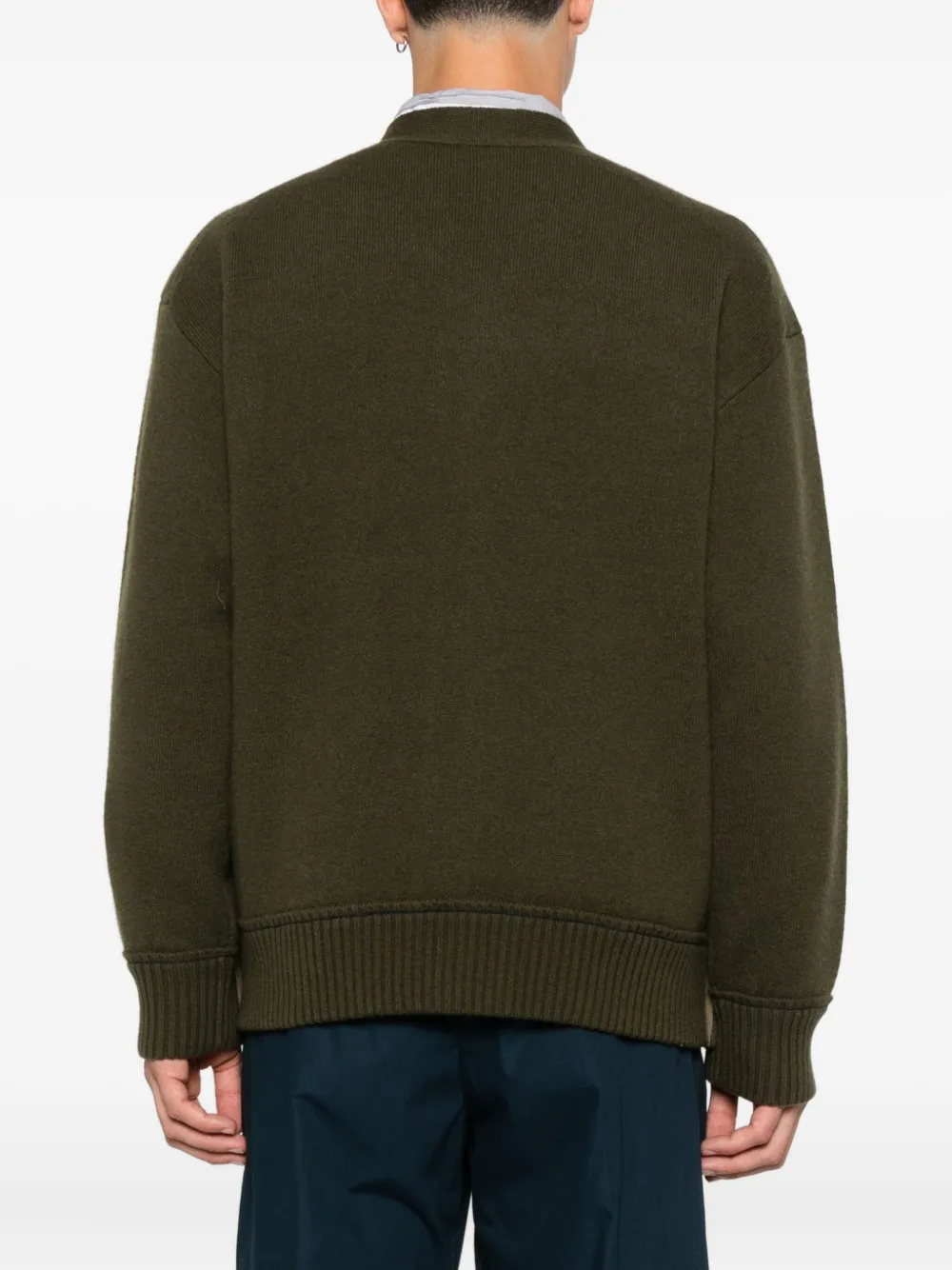 sacai Button-up vest Groen