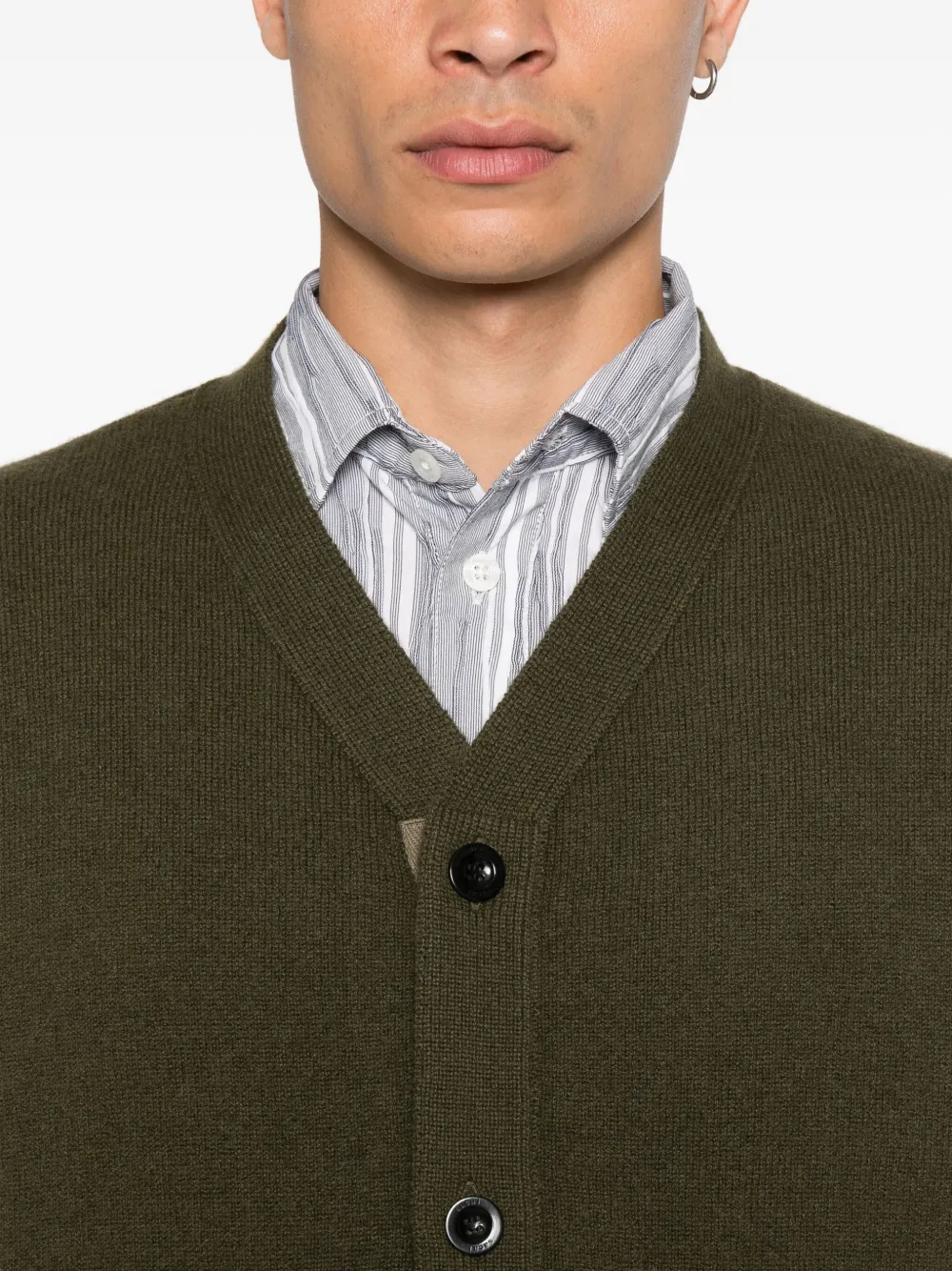 sacai Button-up vest Groen