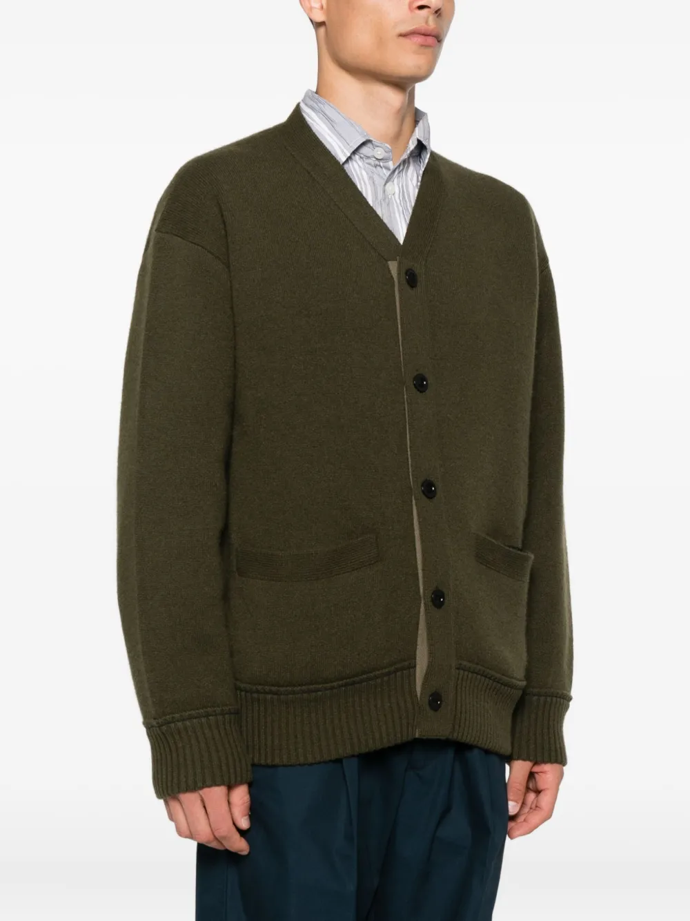 sacai Button-up vest Groen