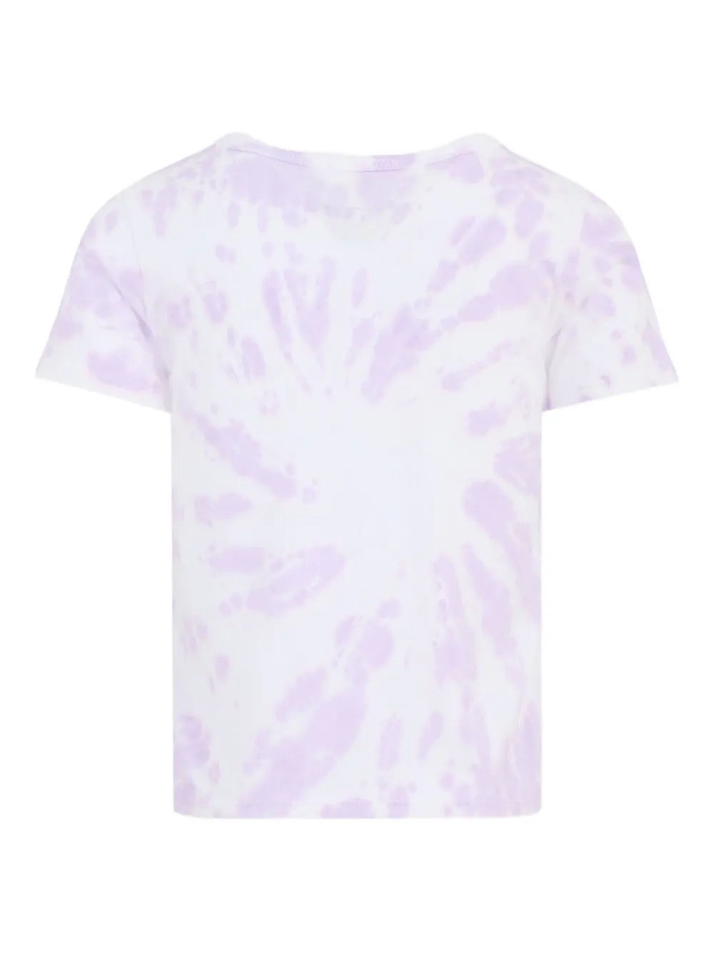 Stella McCartney Kids heart-print tie-dye T-shirt Paars