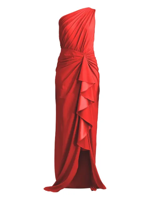 Tadashi Shoji one-shoulder ruffled dress