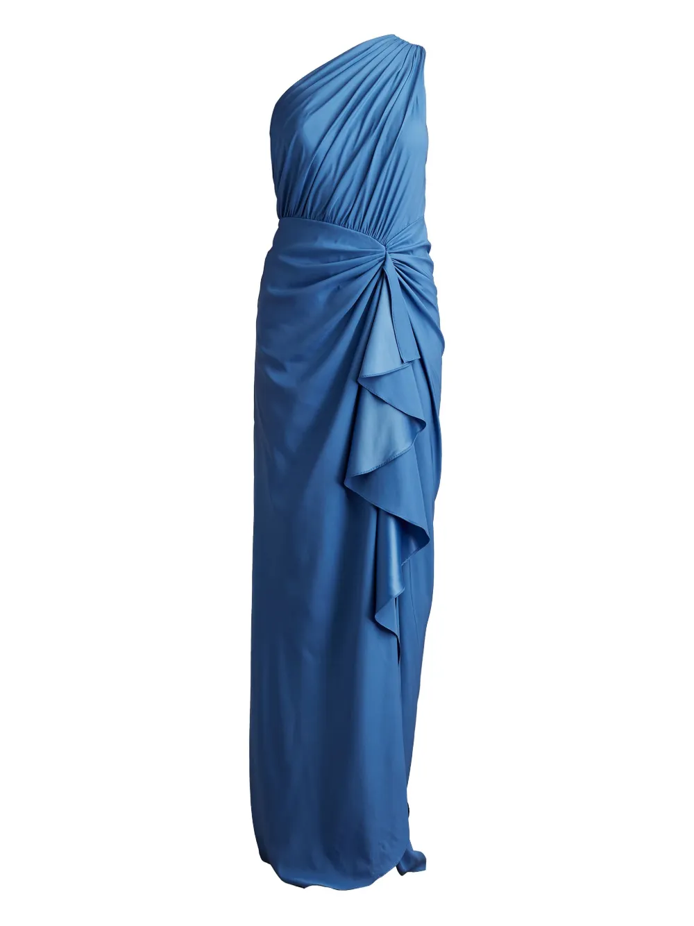 Tadashi Shoji Lena gedrapeerde avondjurk met ruches Blauw
