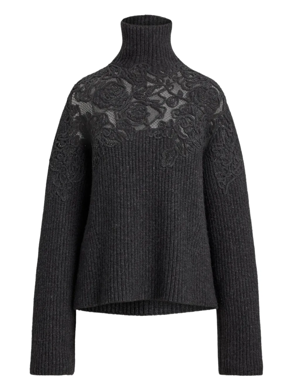 Ralph Lauren Collection ファンネルネック セーター - グレー Ralph Lauren Collection ファンネルネック セーター - グレー