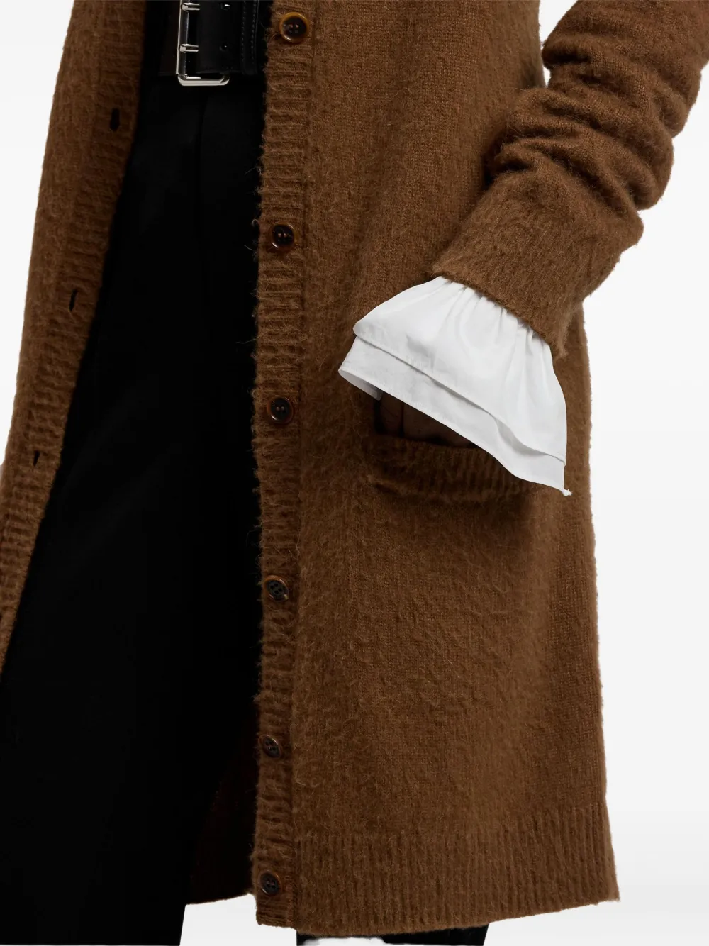 Ralph Lauren Collection Vest met lange mouwen en geborsteld effect Bruin