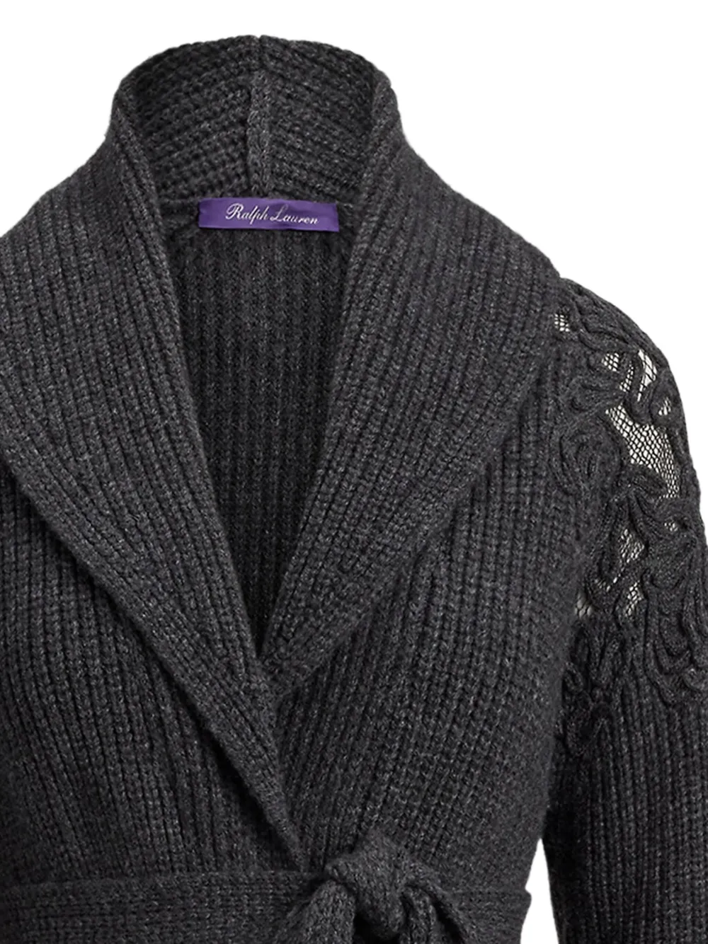 Ralph Lauren Collection lace-insert belted cardigan | Cardigans | Image 2