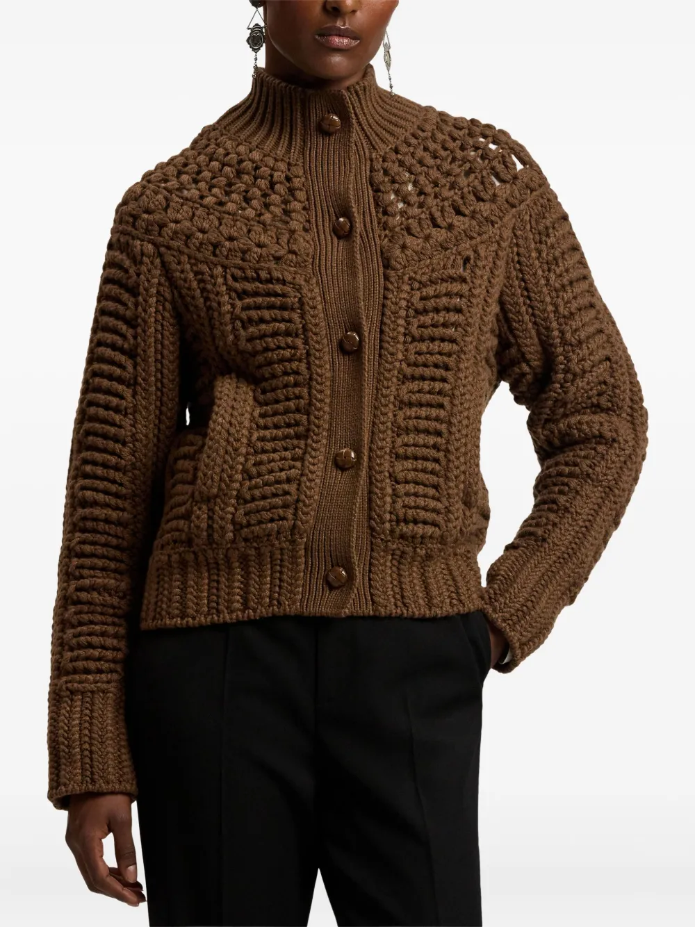 Ralph Lauren Collection Vest met stiksel Bruin