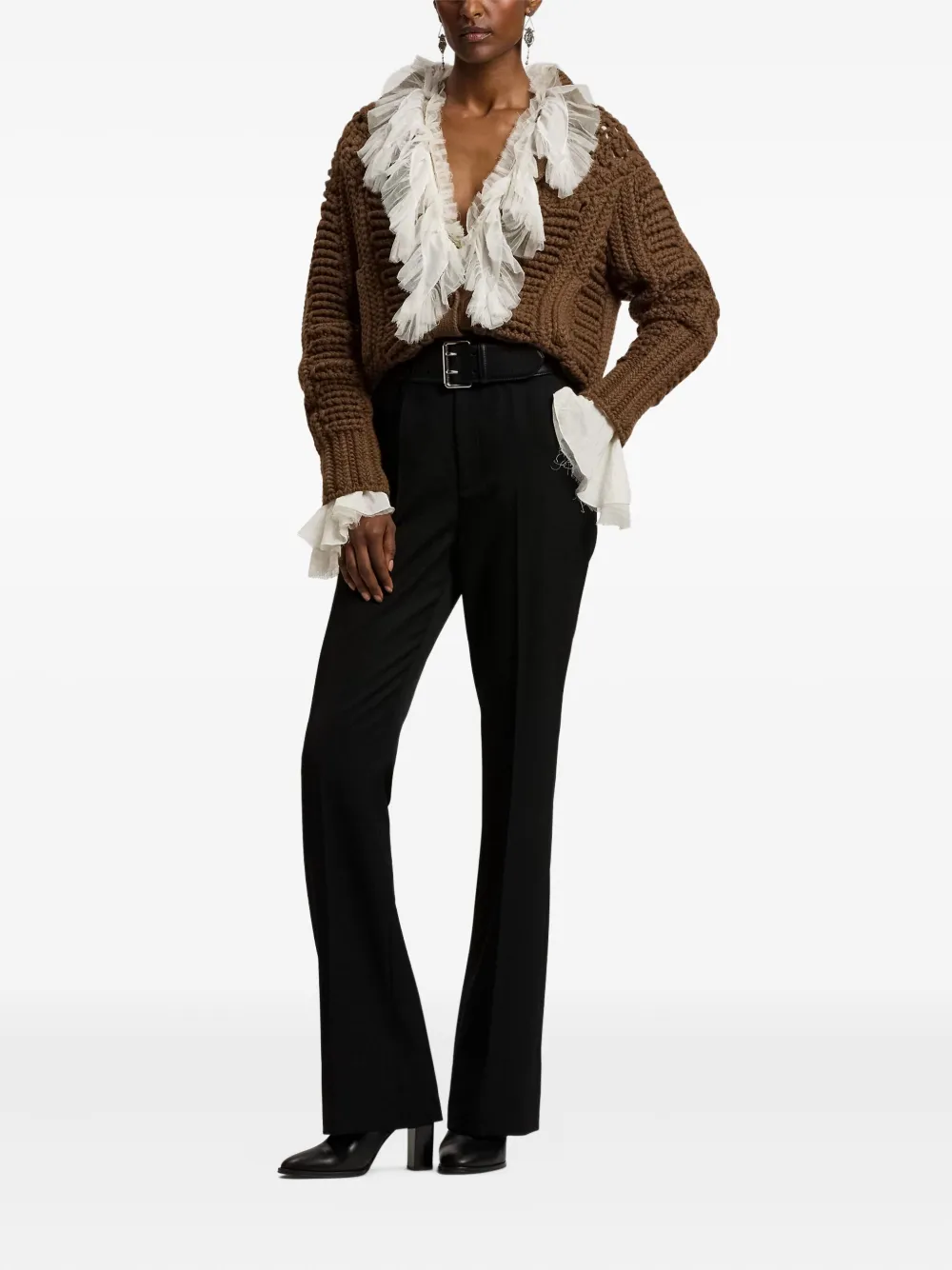 Ralph Lauren Collection Vest met stiksel Bruin