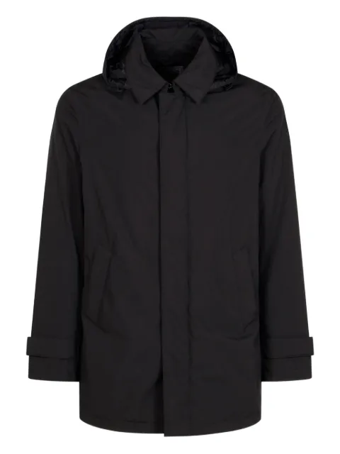 Herno concelaled front hooded jacket