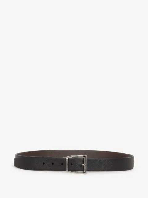 Prada leather reversible belt