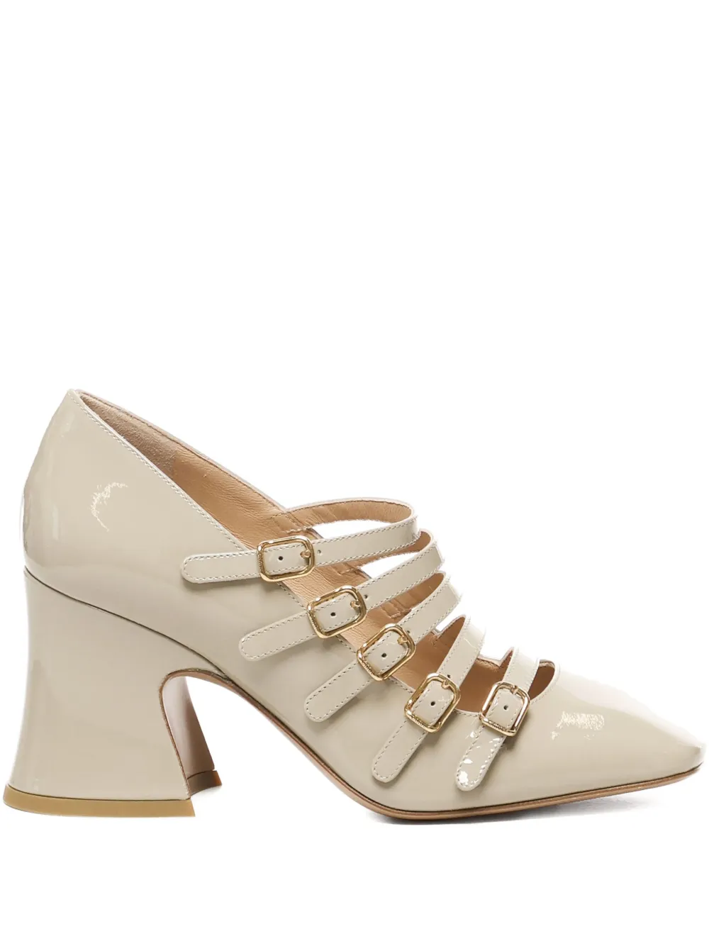 Chloé 80mm Janis Buckle-fastening Flared-heel Pumps