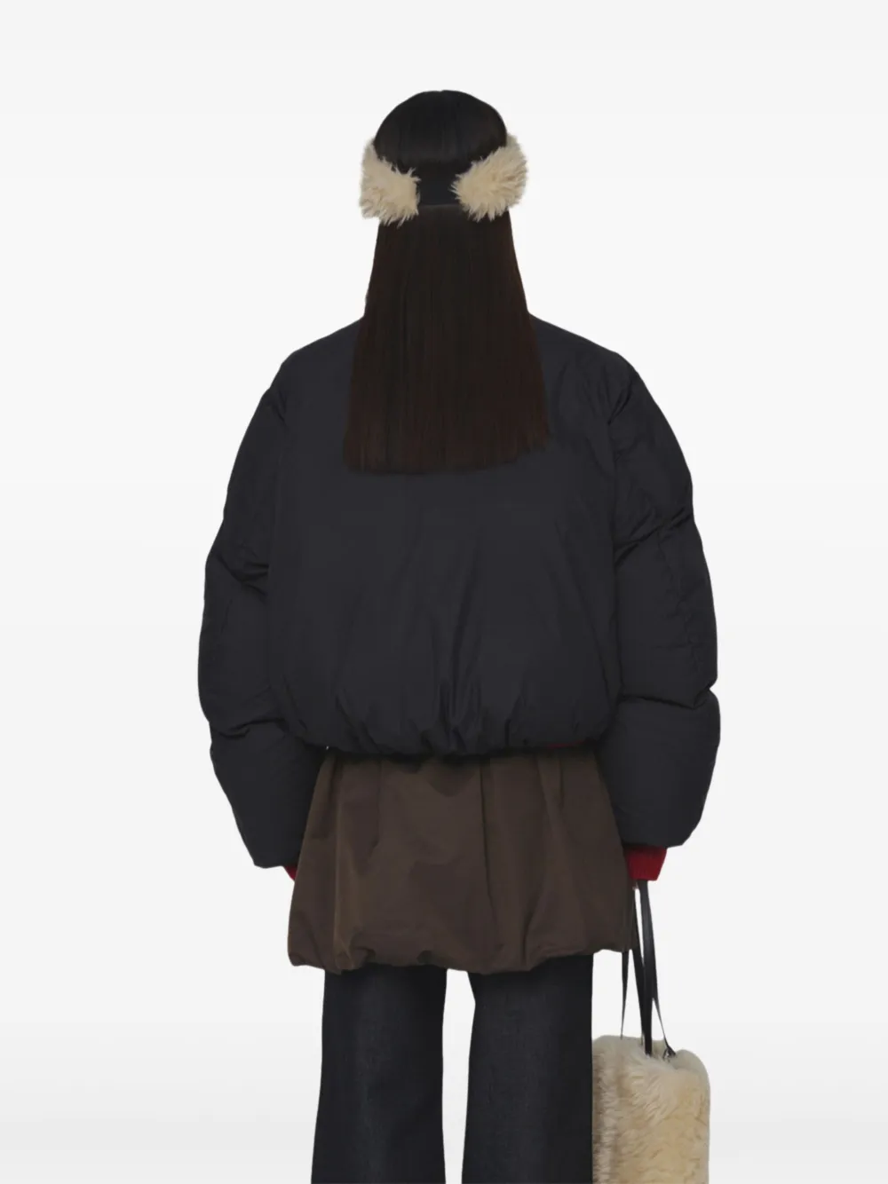 Amomento fur-trimmed hairband Beige
