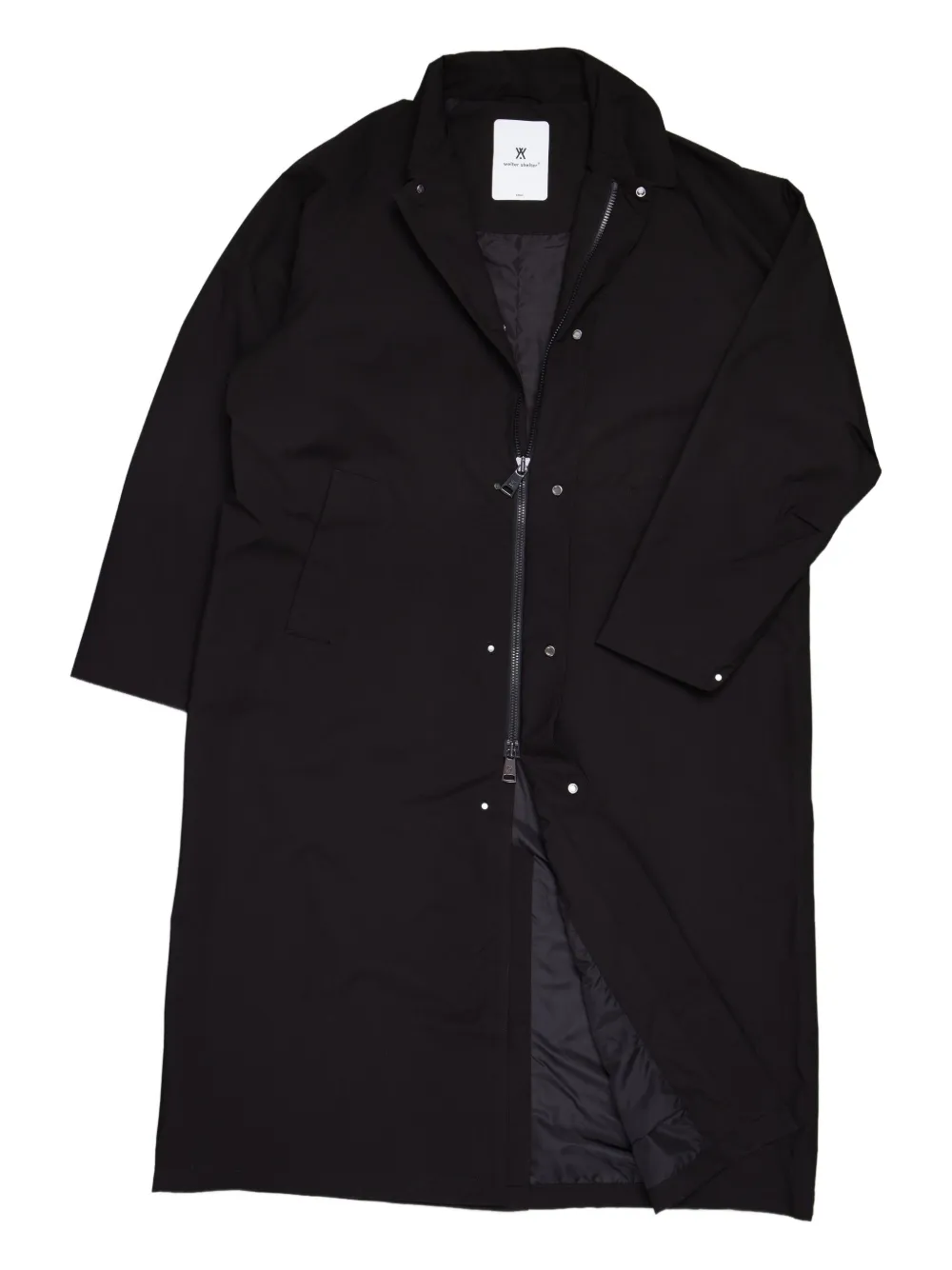 press-studs zip-front coat