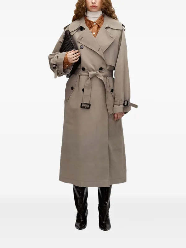 UMBER POSTPAST belted double-breasted trench coat
