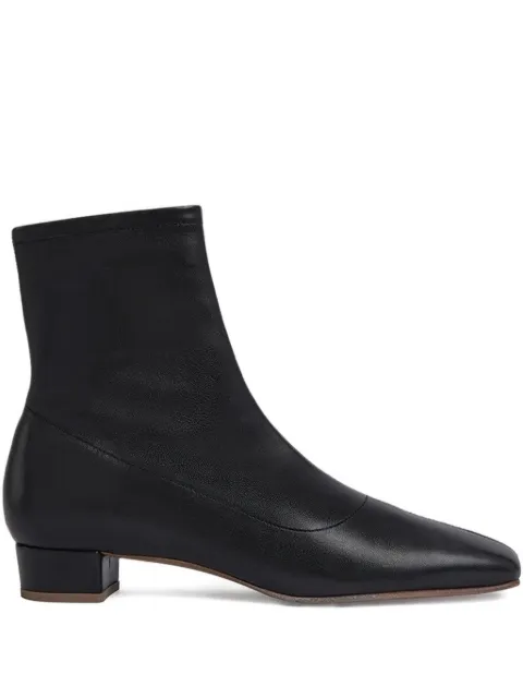 BY FAR square-toe leather boots