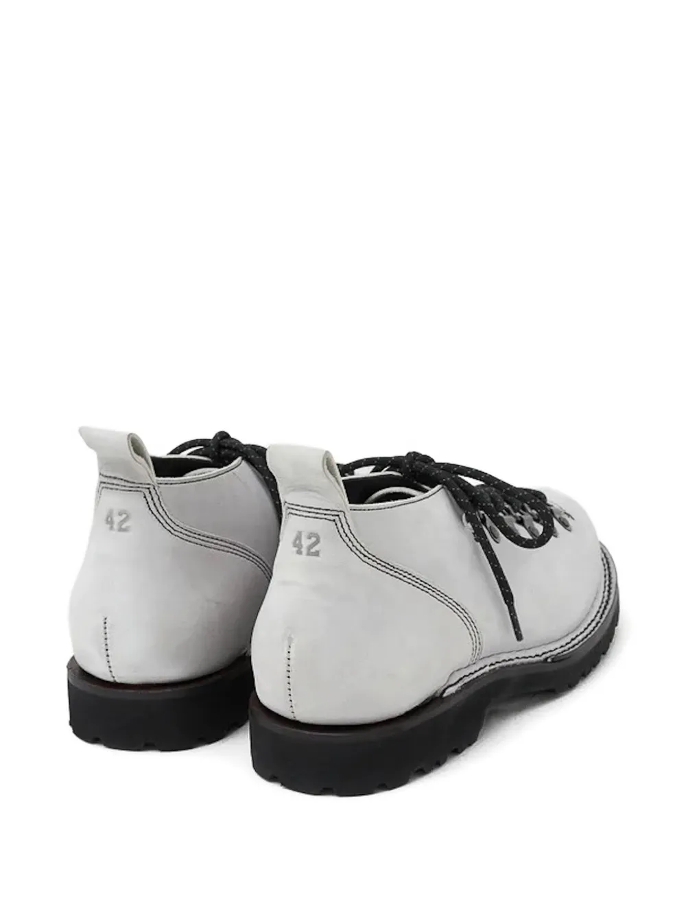 Paracia D-Type 01V nappa leather lace-up boots Grey