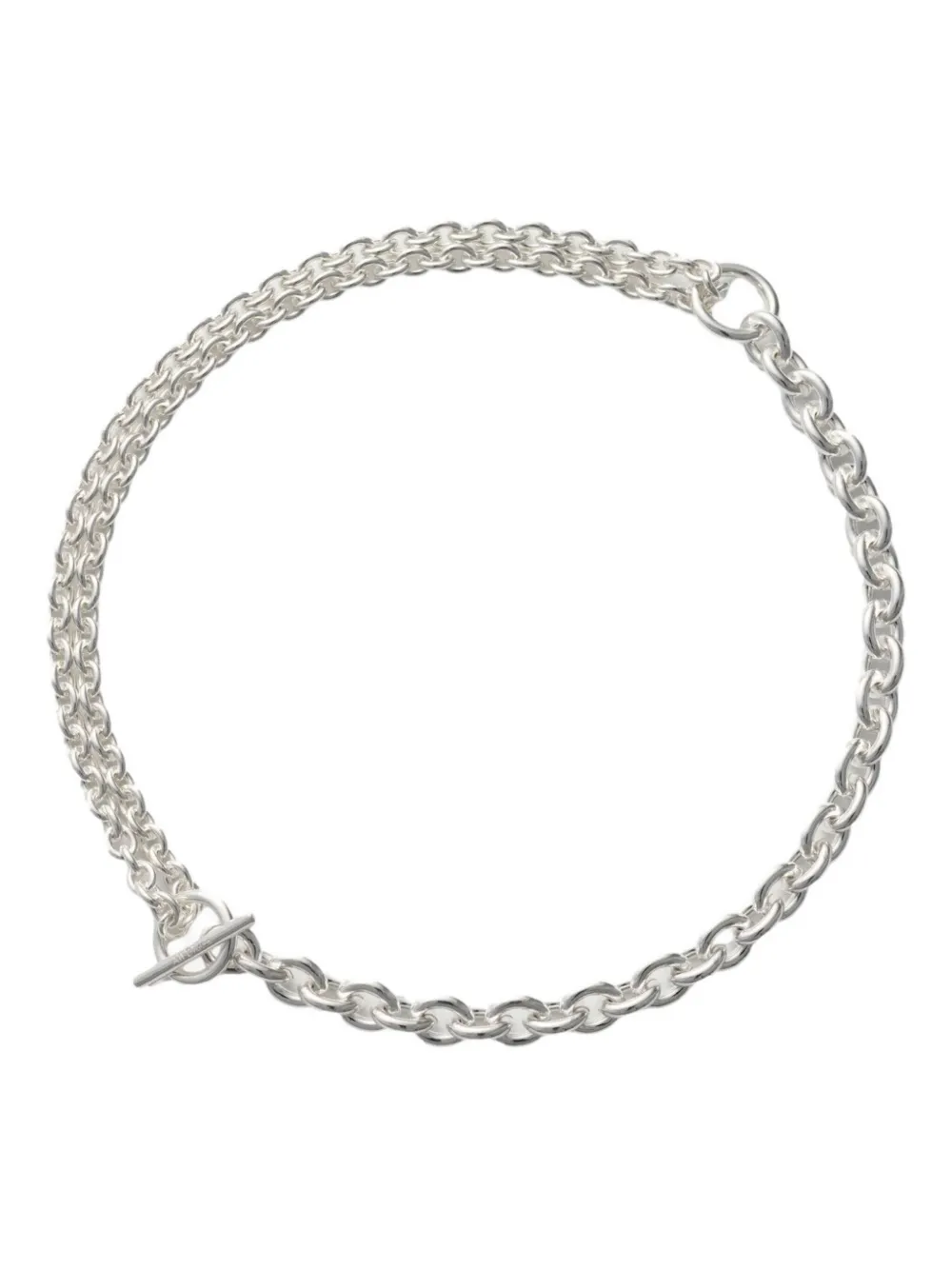 All Blues double-chain necklace - シルバートーン All Blues double-chain necklace - シルバートーン