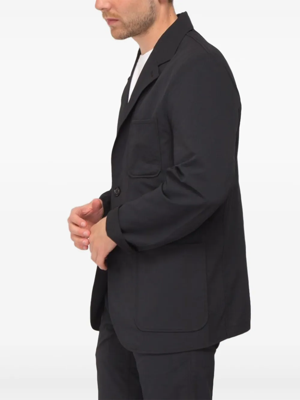 Nanamica Blazer met opgestikte zakken en twee knopen Zwart