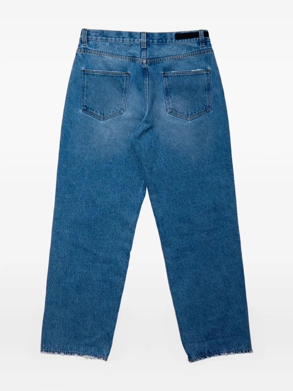 Adnym AWI 211 ruimvallende jeans met franje - Blauw
