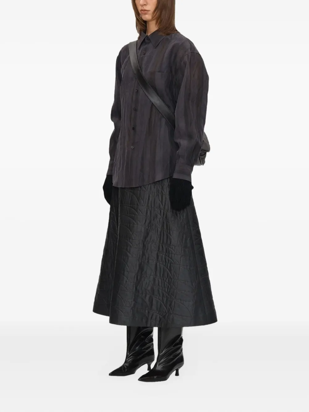 UMBER POSTPAST Blouse met gestreepte print - Paars