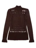 Anne Isabella cut-out knit sweater - Brown