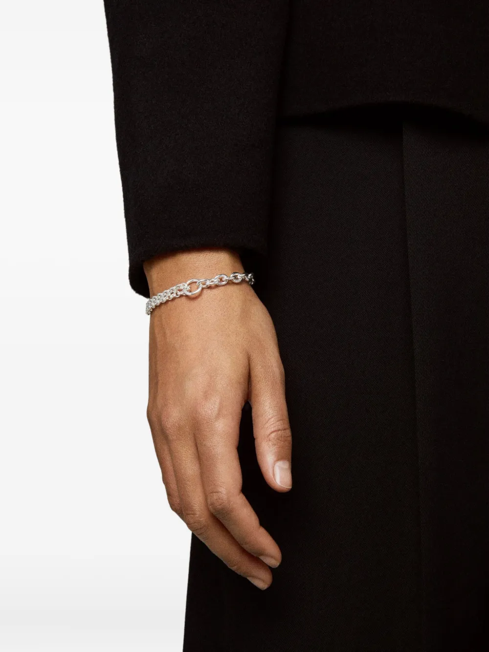 All Blues double chain bracelet - シルバートーン All Blues double chain bracelet - シルバートーン
