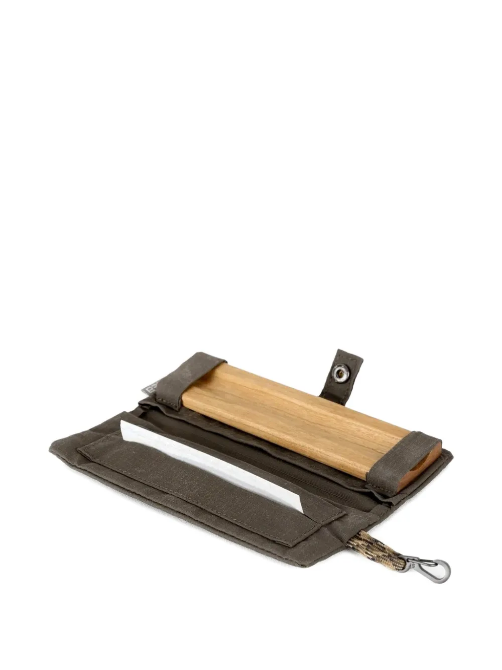 Satta wooden-insert rolling pouch travel accessorie - ブラウン Satta wooden-insert rolling pouch travel accessorie - ブラウン