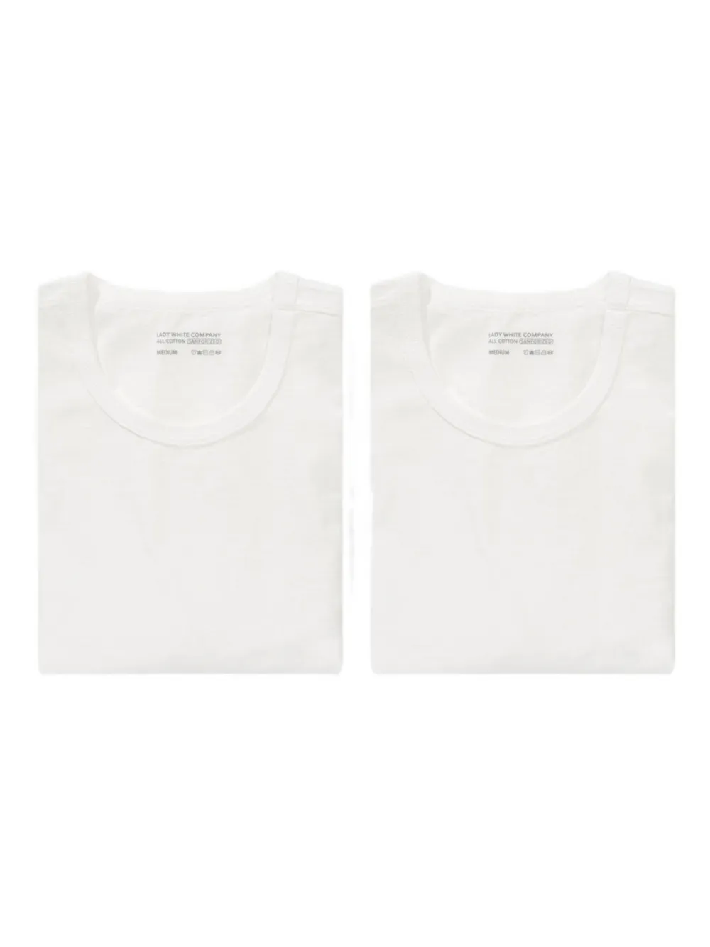 Lady White Co. crew-neck cotton T-shirt (pack of two) | White | Image 1