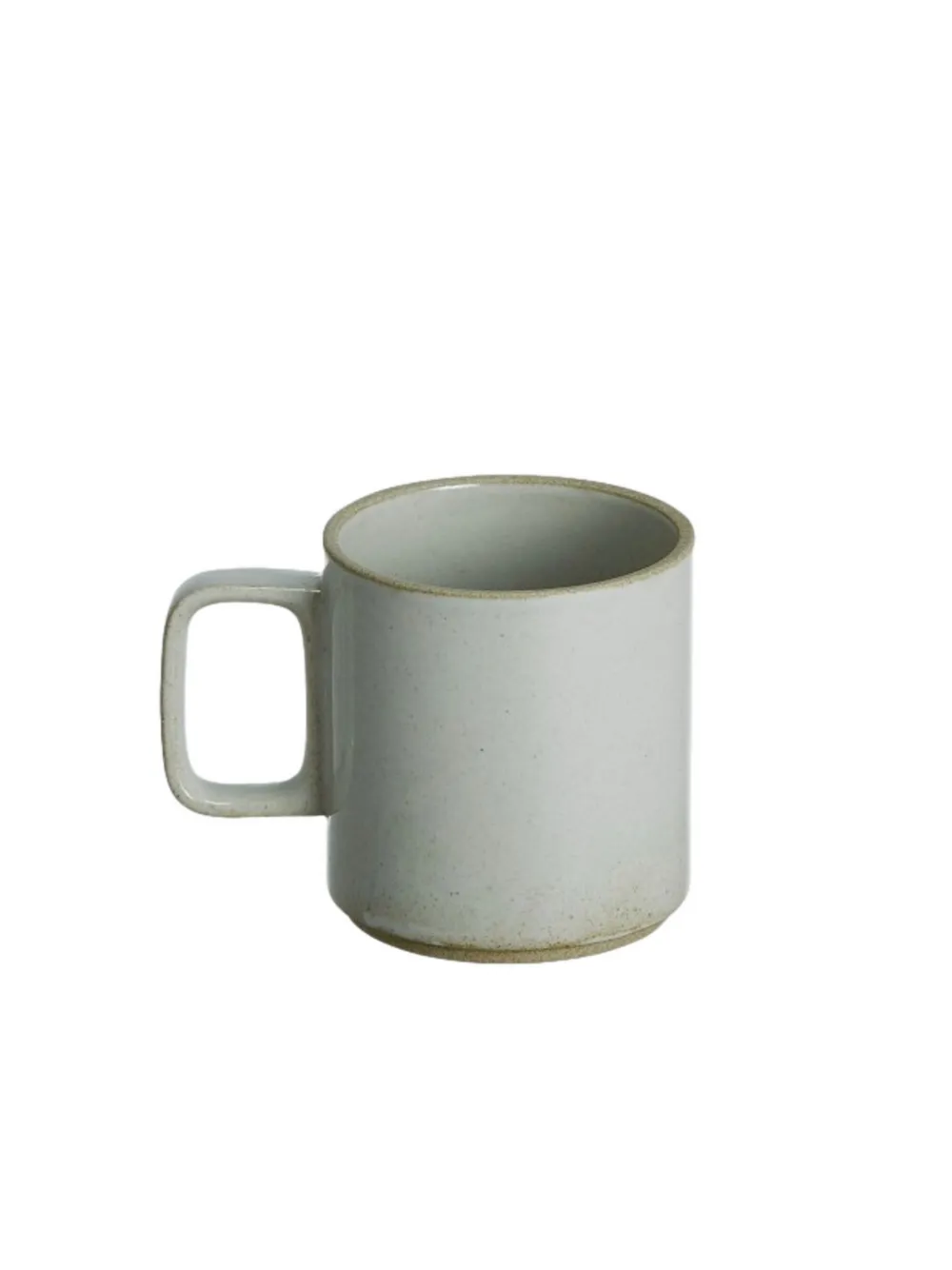 Hasami Porcelain Square Handle Mug In Gray