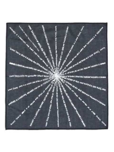 UNNA Echarpe com estampa mantra