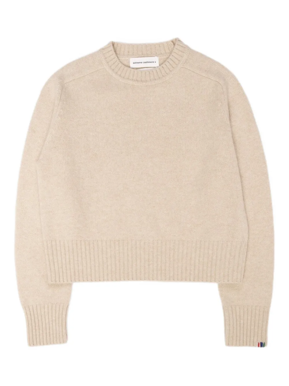 Extreme cashmere crew-neck sweater Beige