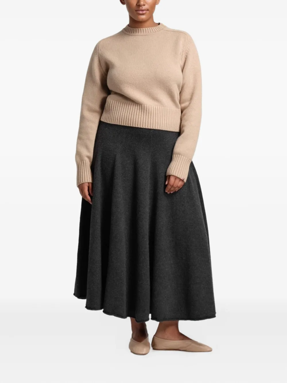 extreme cashmere crew-neck sweater Beige