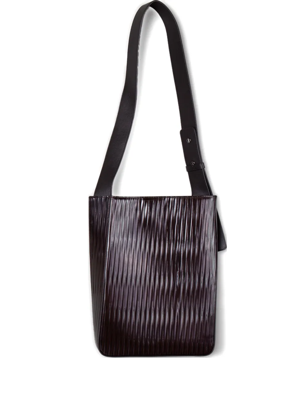 UMBER POSTPAST Book pleated leather shoulder bag | Brown | Image 1