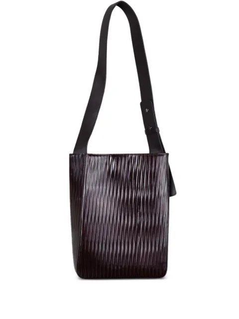 UMBER POSTPAST Book pleated leather shoulder bag
