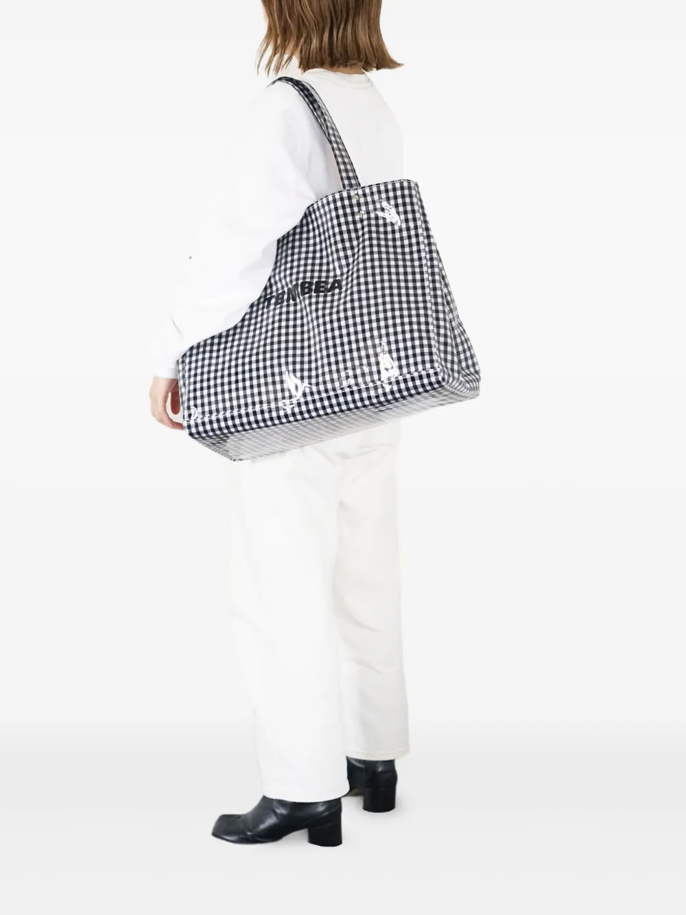 TEMBEA Carry gingham shoulder bag | Black | Image 1