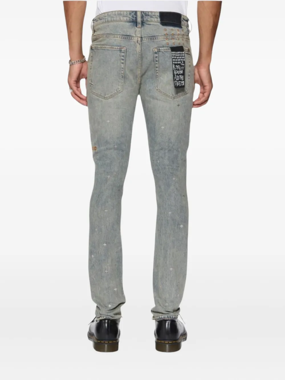 Ksubi Van Winkle Stagelight Metalik katoenen jeans Blauw